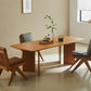 Rectangle Dining Table Pine Solid Wood Dining Table with Natural Finish Legs