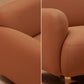 Cushioned Backrest Sponge Cushioned Upholstery Orange/orange/smoky Grey/off-white Sofa Clearhalo 'Furniture' 'furniture_sofas' 'kitchen' 'kitchen_sofas' 'Living Room Furniture' 'Sofa' 'sofas' 1200x1200_7ffc1542-7265-4e55-9719-1a67f49611f4