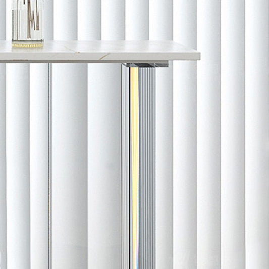 Moderne gesinterde stenen top rechthoekige bar eettafel met acrylbasis