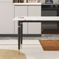 Modern 1/4/5/7 Pieces Dining Set Rectangle Stone Top Legs Dinette Set in White Clearhalo 'Dining Room Sets' 'Dining Tables & Seating' 'dining_room_set' 'furn' 'furn_dining_room_set' 'Furniture' 'Kitchen & Dining Furniture' 1200x1200_7ffcf0b9-7f35-4b2f-b0aa-4edca566511d