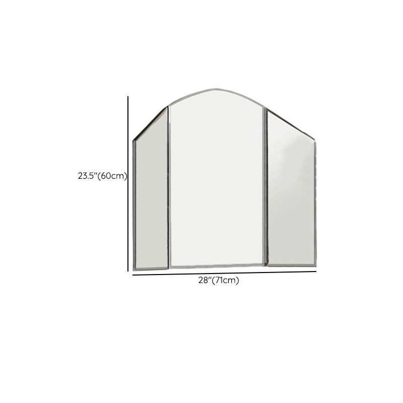 Tabla de tocador de espejo tri-plegable Juego de tocador de 21.5 "de ancho de 2 cavadores de ancho de ancho de ancho