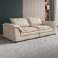 Modern Fabric Sofa with 2 Pillows Flared Arm Living Room Seating
