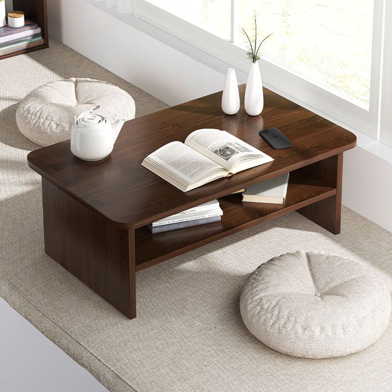 12.5"/15.7" Tall Modern Sled Base Wood Rectangular Table Top Coffee Table Clearhalo 'Coffee & Accent Tables' 'Coffee Tables' 'coffee_tables' 'furn' 'furn_coffee_tables' 'Furniture' 'furniture_coffee_tables' 'Living Room Furniture' 1200x1200_7fff4ccc-d0a0-4b6e-97fa-6f484c35106f