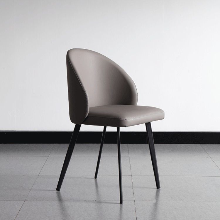 Industrial Metal Dining Room Chairs Armless Leather Dining Chairs for Home Use Clearhalo ' kitchen&dining_furn' 'Dining Chairs' 'Dining Tables & Seating' 'dining_chair' 'furn' 'furn_dining_chair' 'Furniture' 'furniture_dining_chair' 'Kitchen & Dining Furniture' 'kitchen' 1200x1200_7fff5153-a0c8-4caf-93c0-3549787bc344