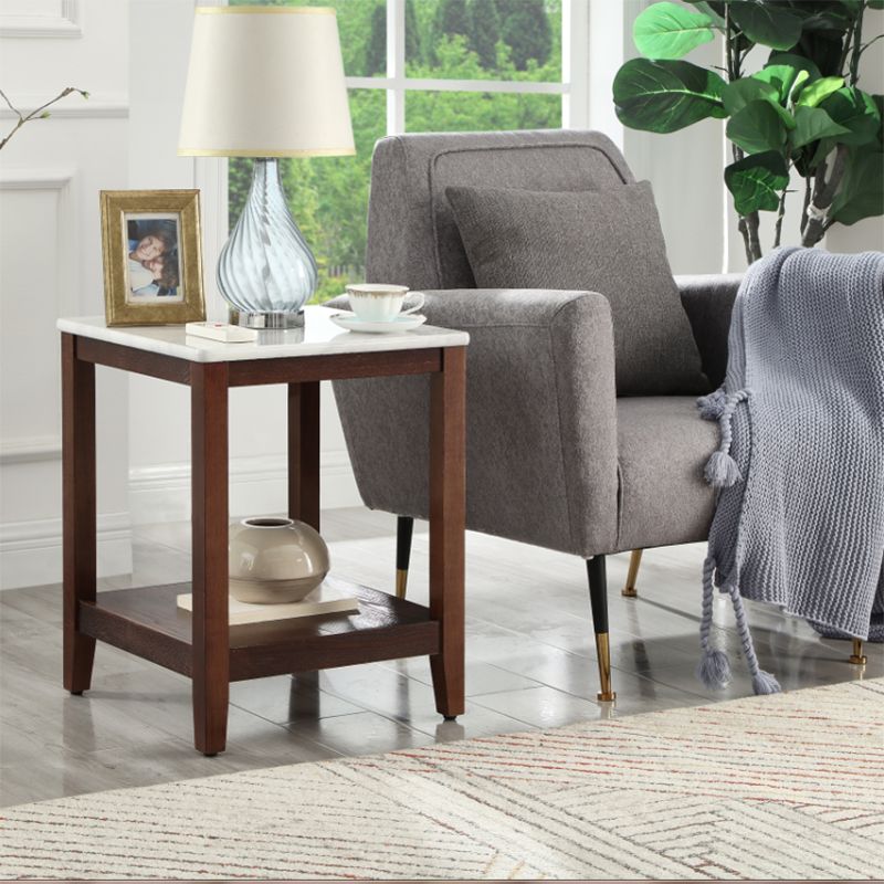 Farmhouse Living Room 4-Leg End Table One-Shelf Wooden Sofa End Table Clearhalo 'Coffee & Accent Tables' 'End & Side Tables' 'end_side_table' 'end_side_tables' 'furn' 'furn_end_side_tables' 'Furniture' 'furniture_end_side_table' 'Living Room Furniture' 1200x1200_7fffb460-8e3a-4f92-b4df-eeb484d284e4