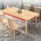 Rectangle 4 Legs Modern Dining Table Wood Color Fixed Table with Solid Wood Clearhalo ' dining_table' 'Dining Tables & Seating' 'Dining Tables' 'furn' 'furn_dining_table' 'Furniture' 'furniture_dining_table' 'Kitchen & Dining Furniture' 'kitchen&dining_furn' 'kitchen' 'kitchen_dining_table' 1200x1200_80018bd8-02de-4394-bed8-1ef90cab173c