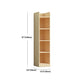 Contemporary Floor Closed Back Book Shelf Wooden Home Shelf Bookcase with Shelves