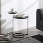 Mid-Century Modern Iron 2-Tier Side Table in Black and White Clearhalo 'Coffee & Accent Tables' 'End & Side Tables' 'end_side_tables' 'furn' 'furn_end_side_tables' 'Furniture' 'Living Room Furniture' 1200x1200_80024dff-5035-4ac1-924d-c3081531da6c