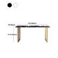 Rectangle Top Glam Bar Table 42-inch Height Gold Pedestal Bistro Table Clearhalo 'Bar Furniture' 'Bar Tables' 'bar_tables' 'furn' 'furn_bar_tables' 'Furniture' 'Kitchen & Dining Furniture' 1200x1200_80025ed0-dbf9-4560-9b3a-e858efa861d3