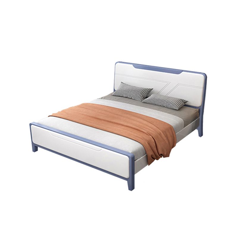 Modern & Contemporary Standard Bed White Bed Frame with Headboard