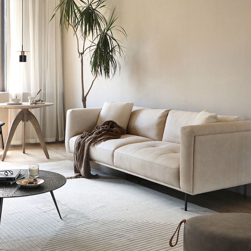 Contemporary Tuxedo Arm Cushions Sofa Faux Leather Standard Sofa with Pillows Clearhalo 'furn' 'furn_sofas' 'Furniture' 'Living Room Furniture' 'Sofa' 'sofas' 1200x1200_8003358b-c121-4501-aaf7-76dc4fef1a74