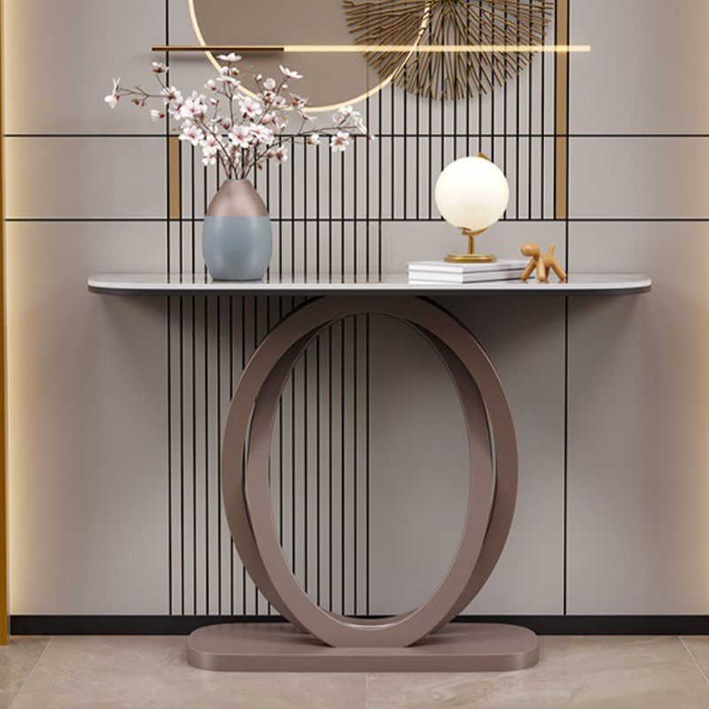 Mesa de acento de piedra contemporánea Mesa de la consola de sofá de la luna para el salón
