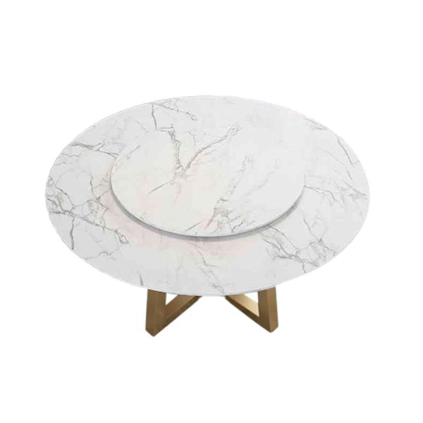 Iron and Slate Table Glam Style Simple Home Round Dining Table Clearhalo 'Dining Tables & Seating' 'Dining Tables' 'dining_table' 'furn' 'furn_dining_table' 'Furniture' 'Kitchen & Dining Furniture' 1200x1200_8004c2f1-9318-451f-9bd2-251172cdf6b6