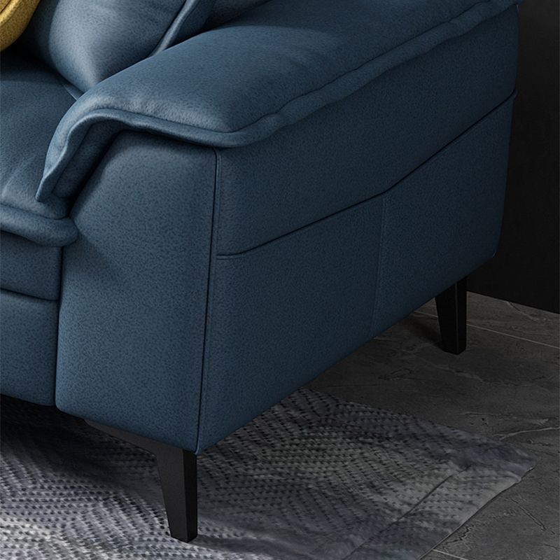 Scandinavian 4-seat Pillow Top Arm Sectional 37.4" High Sectional with 4 Pillows Clearhalo 'furn' 'furn_sectionals' 'Furniture' 'Living Room Furniture' 'Sectionals' 1200x1200_8007b689-e133-4a72-bf5f-61dccb4181d3