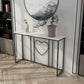 31.5-inch Tall Marble Console Table Modern 1-shelf Accent Table for Hall