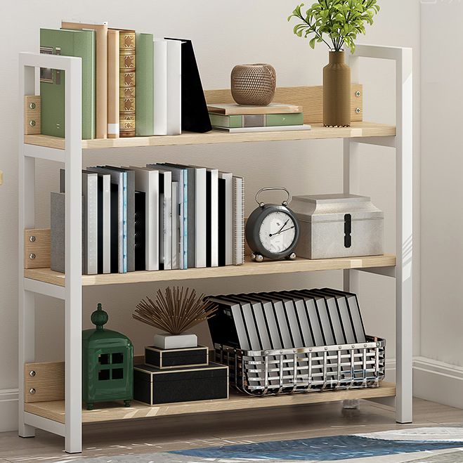 Open Steel Wood Bookcase Modern Home Simple Office Rectangular Bookshelf