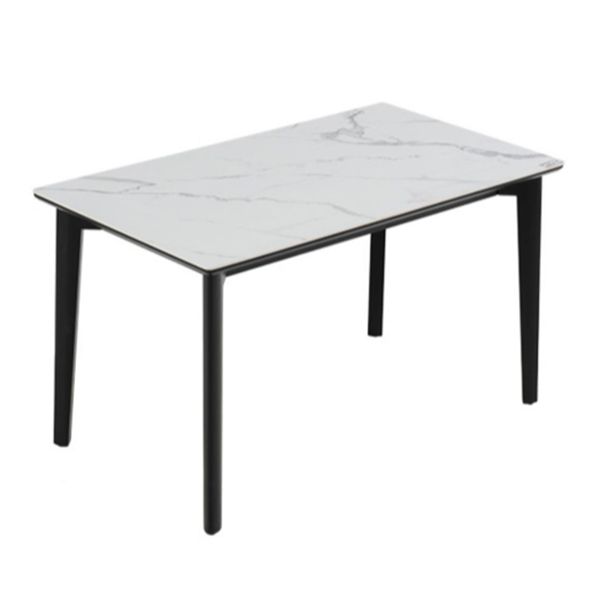 1/5/7 Pieces Modern Sintered Stone White Rectangle Dining Set for Home