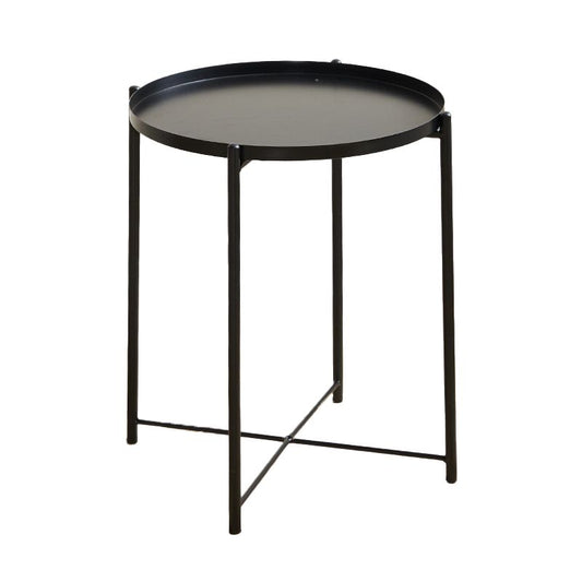 Zeitgenössischer Akzenttisch Nachttisch antikes Finish Metal Beta