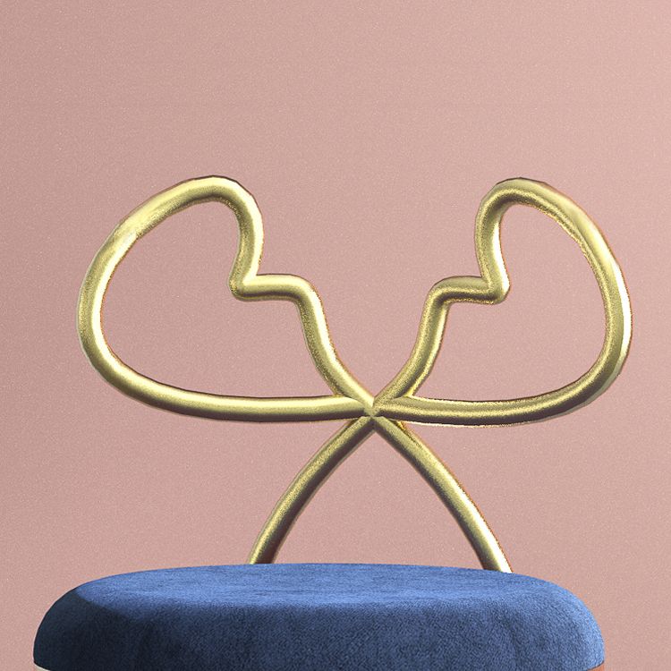 Velvet armloze eetkamerstoelen Noordse ontwerp Open achterste achterstoel