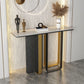 Tavolo console rettangolare glam tavolo da divano console in pietra resistente alle macchie per la sala