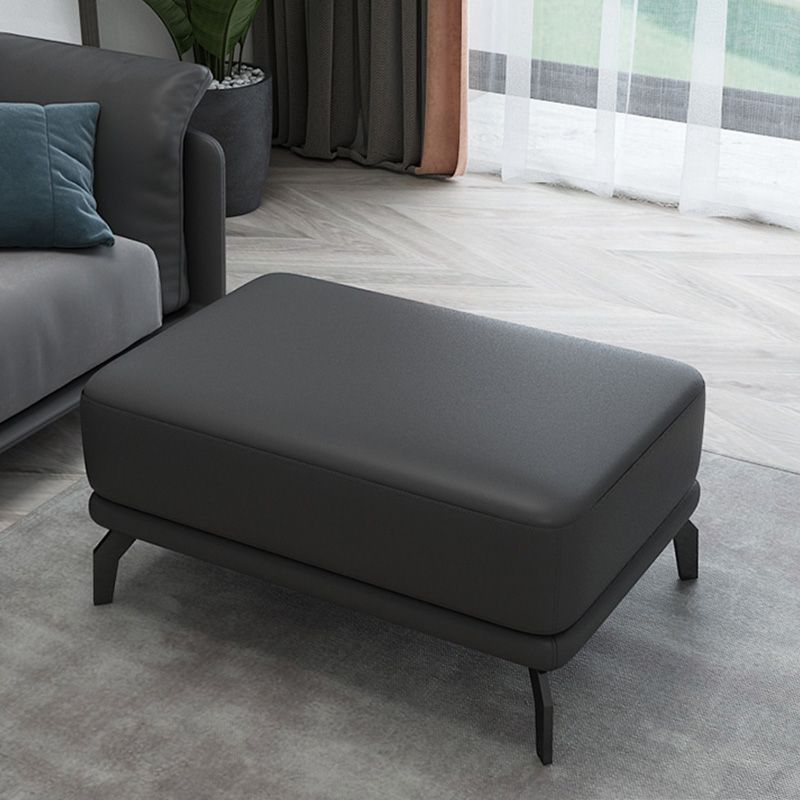 Rectangle Footstools Genuine Leather 23.4 Inch Width Standard Foot Stool Clearhalo 'furn' 'furn_ottomans_poufs' 'Furniture' 'Living Room Furniture' 'Ottomans & Poufs' 'ottomans_poufs' 1200x1200_800c5d10-1d34-474c-892c-c4b29bbe40ef
