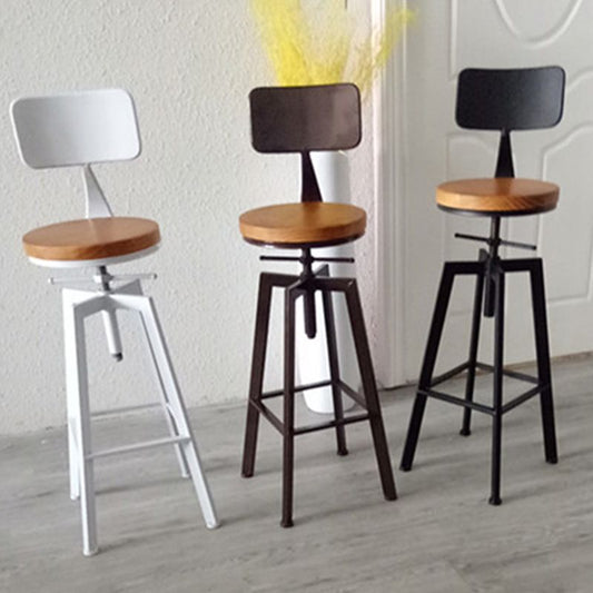 Industrial Iron Bar Stools with Footrest Adjustable Height Rotation Barstool Clearhalo 'Bar Furniture' 'Bar Stools' 'bar_stools' 'furn' 'furn_bar_stools' 'furniture_bar_stools' 'Kitchen & Dining Furniture' 'kitchen&dining_furn' 'kitchen' 'kitchen_furn' Furniture' 1200x1200_800d8322-126e-465a-b520-63eba385e05b