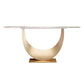 Glam Stone Console Table Stainless Steel Console Sofa Table for Hall