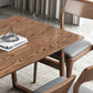 Rectangle Ash Wood Table in Walnut Contemporary Wooden Dining Table with Double Pedestal Clearhalo ' dining_table' 'Dining Tables & Seating' 'Dining Tables' 'furn' 'furn_dining_table' 'Furniture' 'furniture_dining_table' 'Kitchen & Dining Furniture' 'kitchen&dining_furn' 'kitchen' 'kitchen_dining_table' 1200x1200_800dc362-e2f4-4303-a105-2982df98f5af