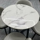 Pièces modernes 1/2/5 Pièces à manger Table à manger en pierre ronde pour balcon