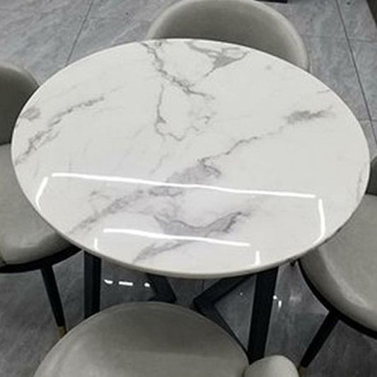 モダンな1/2/5ピースダイニングセットラウンドストーンダイニングテーブルバルコニー