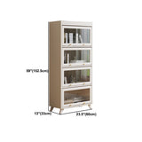 13 "W Bücherregal zeitgenössischer Stil weißes Bücherregal für Heimbüro mit Türen