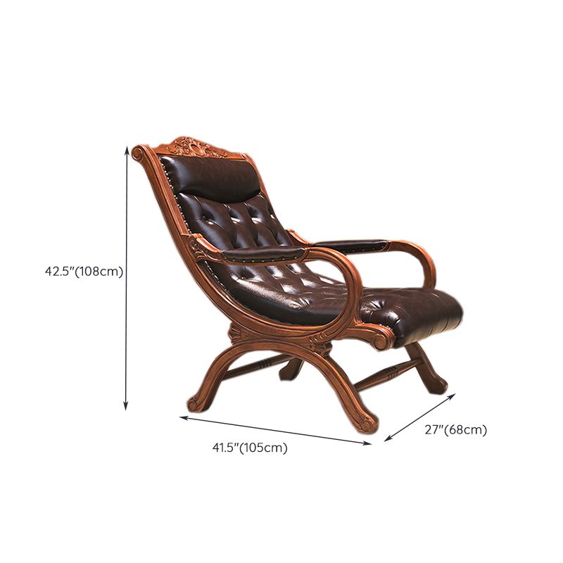 French Country Nailhead Trim Chaise Lounge Couch Einarmiger Lounge Chair