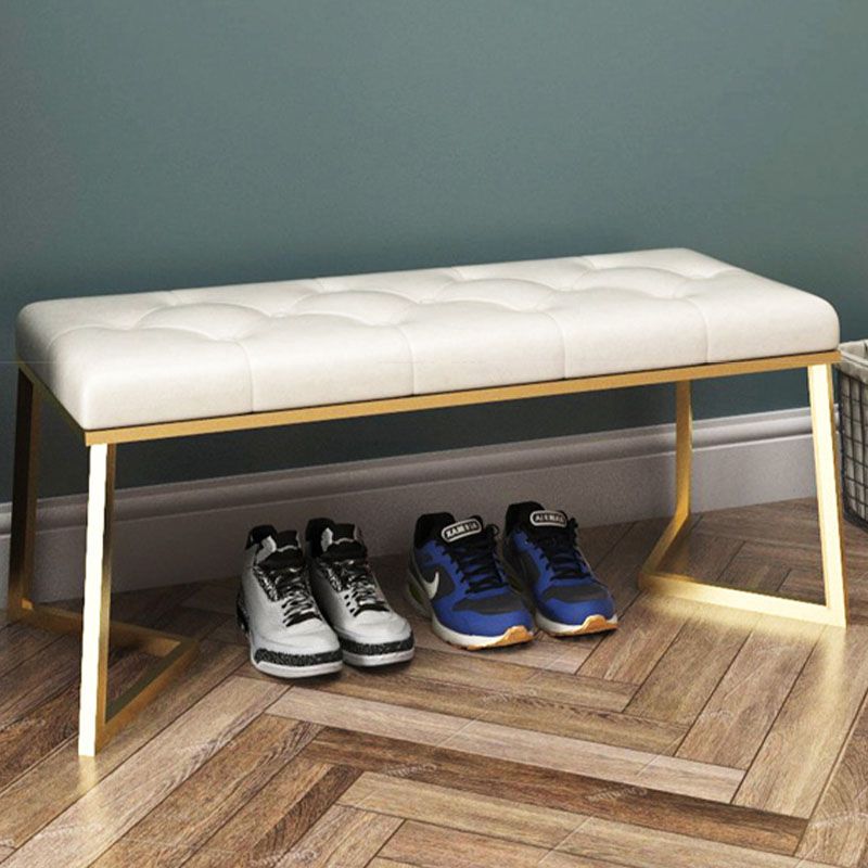 Mid-Century Modern Upholstered Bench Rectangle Bedroom Seating Bench with Legs Clearhalo 'Benches' 'Chairs & Seating' 'furn' 'furn_benches' 'Furniture' 'Living Room Furniture' 1200x1200_8013c499-713a-4797-95b6-bab180bb7576