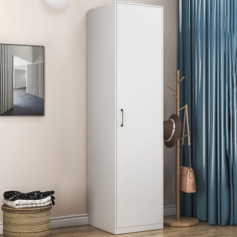 White Contemporary Non-Hanging Armoire Steel Home Cabinet with Door Clearhalo 'Armoires & Wardrobes' 'armoires_wardrobes' 'Bedroom Furniture' 'furn' 'furn_armoires_wardrobes' 'Furniture' 1200x1200_8014a7b4-00f0-413a-87af-73c9571bc79f