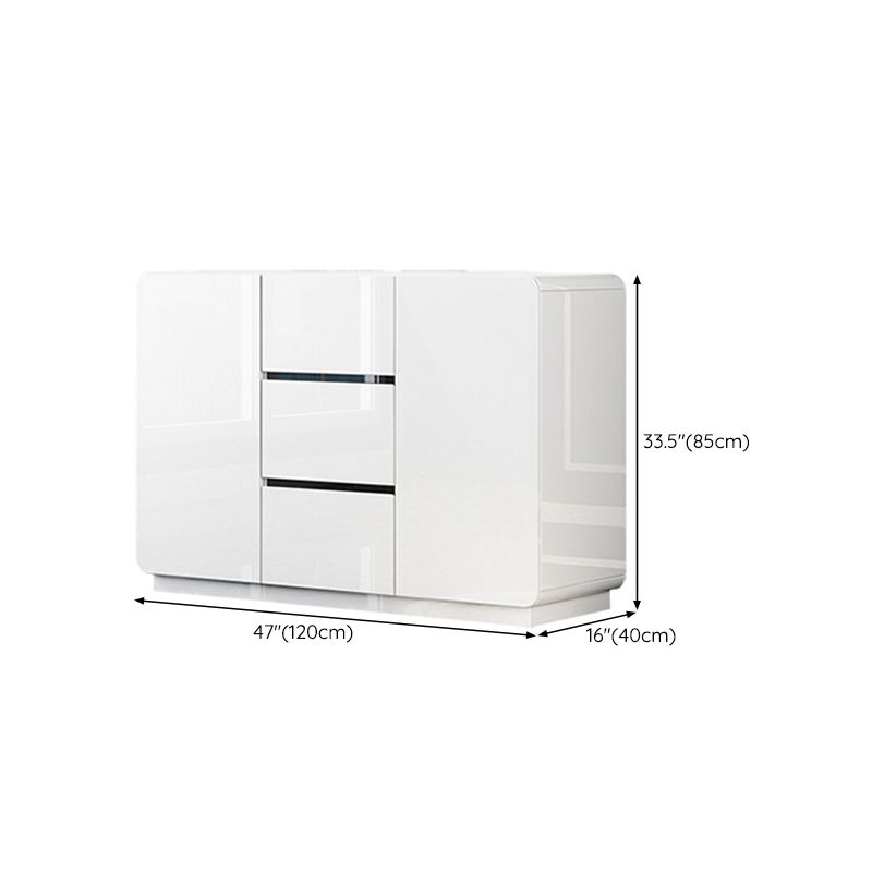 Junta lateral de estilo glamorante Buffet de comedor de madera con gabinetes y cajones