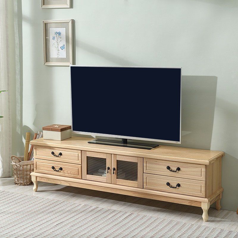 Wooden TV Stand Console Enclosed Storage TV Console with Drawers Clearhalo 'furn' 'furn_tv_stands_entertainment_centers' 'Furniture' 'Living Room Furniture' 'TV Stands & Entertainment Centers' 'TV Stands & Media Storage Furniture' 'tv_stands_entertainment_centers' 1200x1200_8016e68b-8ca6-40eb-b58b-e822999b800a
