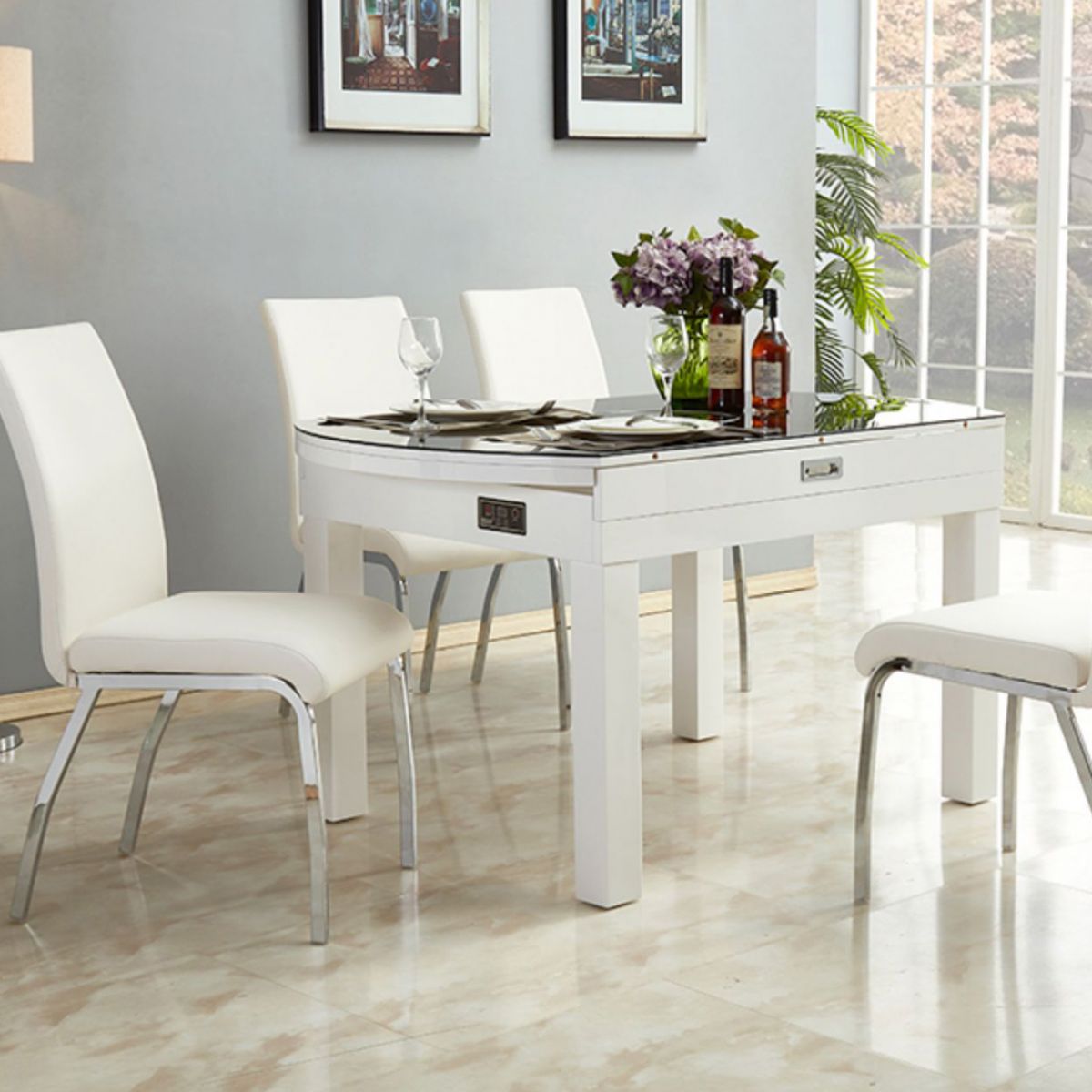 Glam PU Leather Dining Armless Chair Metal Dining Room Chairs for Home Use Clearhalo ' kitchen&dining_furn' 'Dining Chairs' 'Dining Tables & Seating' 'dining_chair' 'furn' 'furn_dining_chair' 'Furniture' 'furniture_dining_chair' 'Kitchen & Dining Furniture' 'kitchen' 1200x1200_801714a8-c2ab-454d-8ad1-8dcaf1bd13af