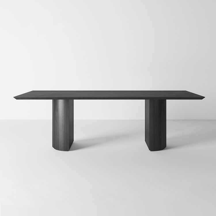Industrial Solid Wood Dining Table Rectangle Table with Double Pedestal Clearhalo ' dining_table' 'Dining Tables & Seating' 'Dining Tables' 'furn' 'furn_dining_table' 'Furniture' 'furniture_dining_table' 'Kitchen & Dining Furniture' 'kitchen&dining_furn' 'kitchen' 'kitchen_dining_table' 1200x1200_80174787-184f-44b4-8844-5ffa03bf1464