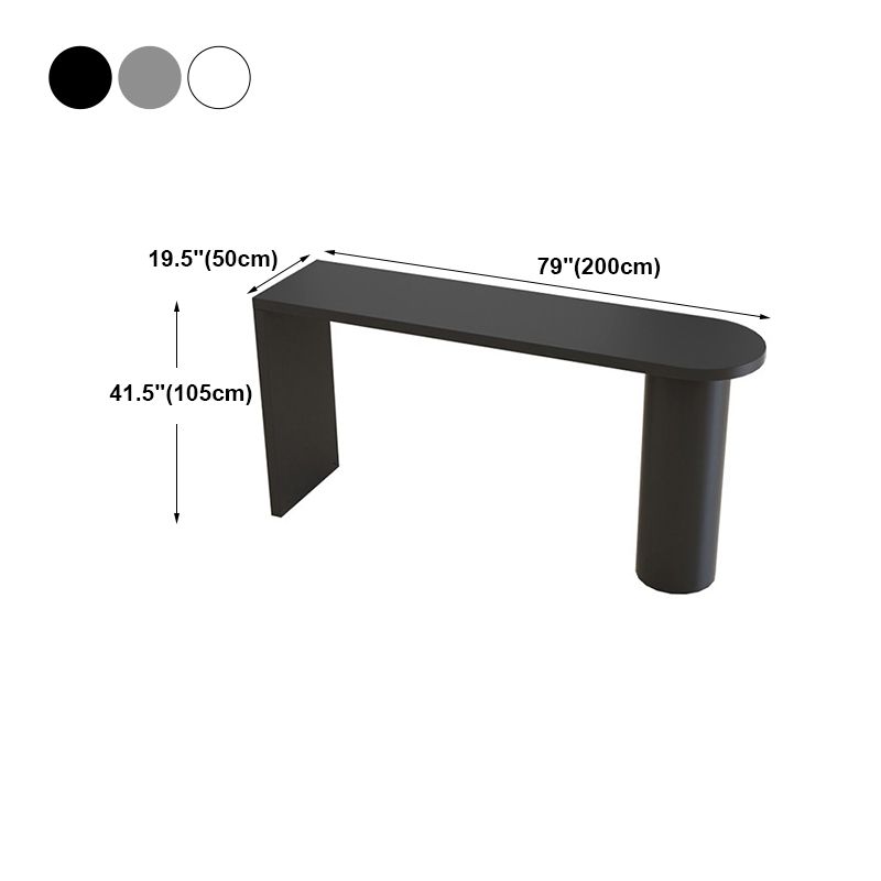 Wood Pub Table with Specialty Table Top Double Pedestal Table - 41.3" H Clearhalo 'Bar Furniture' 'Bar Tables' 'bar_tables' 'furn' 'furn_bar_tables' 'Furniture' 'furniture_bar_tables' 'Kitchen & Dining Furniture' 1200x1200_8017a555-080b-44fe-a9a9-f01bb2008adc