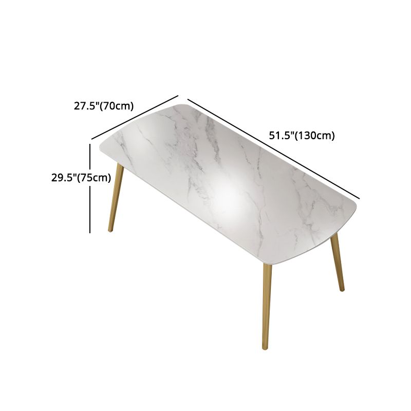 Modernes rechteckiges Esstisch-Set aus gesintertem Stein, 1/2/5-teilig, Esszimmer-Set für den Heimgebrauch