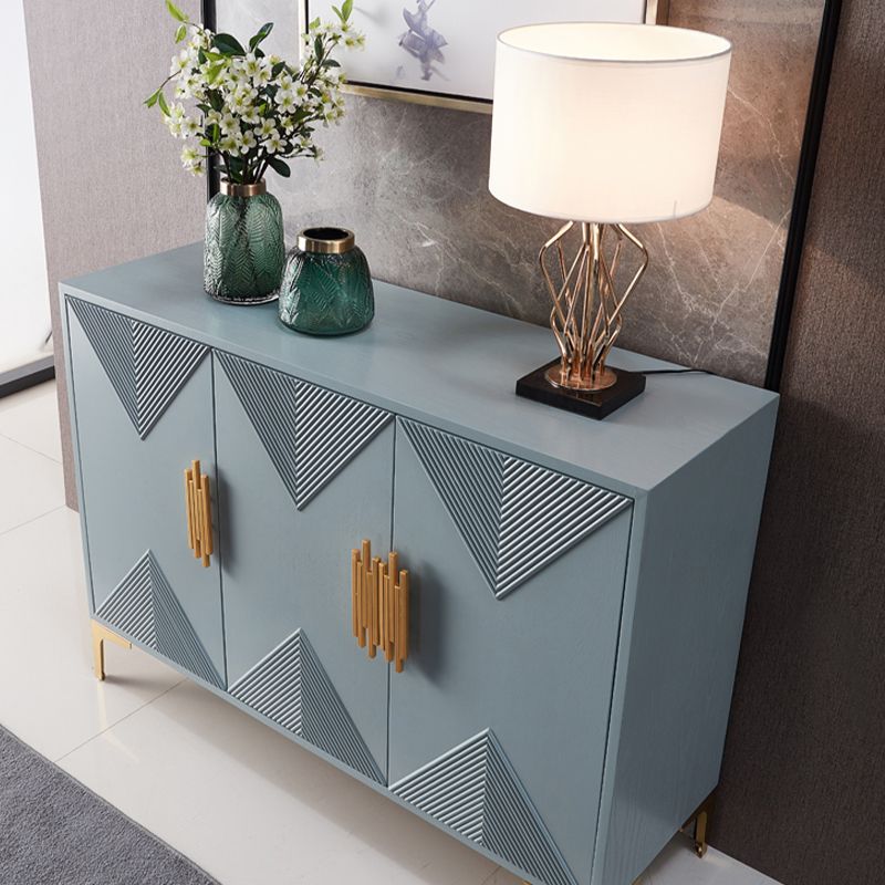 Glam Antique Finish Dining Server Door Engineered Wood Sideboard Table Clearhalo 'buffet_sideboard' 'Buffets & Sideboards' 'furn' 'furn_buffet_sideboard' 'Furniture' 'Kitchen & Dining Furniture' 1200x1200_801cb972-d653-4fab-8cc3-1f51c60dcf07