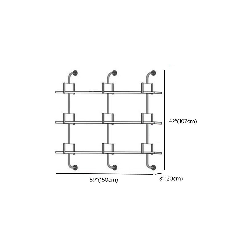 Glam Engineered Holz Bücherregal schwimmend weiß geschlossener Bücherregal