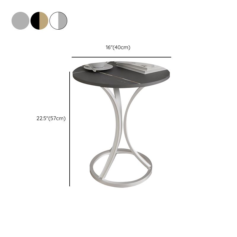 Glam Metal Side End Table Pedestal Round Sofa Side Accent Table Clearhalo 'Coffee & Accent Tables' 'End & Side Tables' 'end_side_tables' 'furn' 'furn_end_side_tables' 'Furniture' 'Living Room Furniture' 1200x1200_8020da8f-7985-4f6b-8ba3-b3961cced6c6