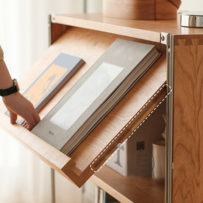 1 Door Storage Cabinet, Modern Rectangular Wooden Cabinet, 35.4"W x 16.9"L x 34.8"H Clearhalo 'Cabinets & Chests' 'cabinets_chests' 'furn' 'furn_cabinets_chests' 'Furniture' 'Living Room Furniture' 1200x1200_80212002-cfcd-4ed6-b680-851935e0c16c