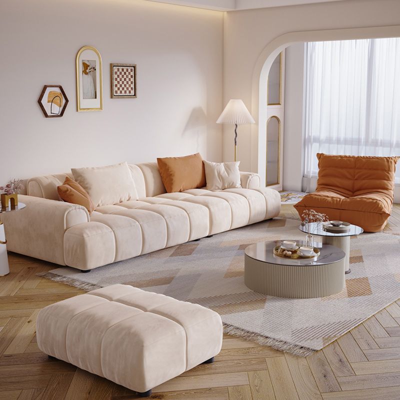 Velvet Modern Sofa 25.6"High Rolled Arm Sofa & Biscuit Back Sofa Clearhalo 'furn' 'furn_sofas' 'Furniture' 'furniture_sofas' 'kitchen' 'kitchen_sofas' 'Living Room Furniture' 'Sofa' 'sofas' 1200x1200_8021e39d-2e58-48ff-952a-70b0cd22f2b4