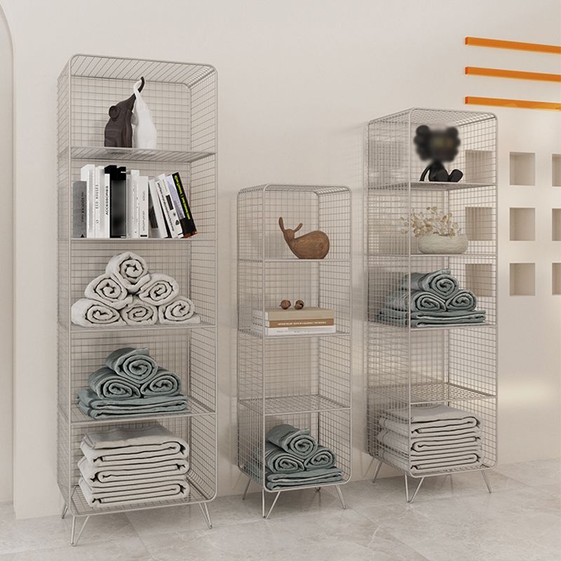 Glam Style Standard Bookshelf Metal Closed Back Shelf Bookcase for Home Use Clearhalo 'Bookcases' 'furn' 'furn_bookcases' 'Furniture' 'furniture_bookcases' 'Office Furniture' 1200x1200_8021fef0-42ee-4bca-9684-d849ae72b662