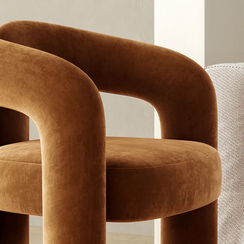 Modern Contemporary Upholstered Arm Chair Open Back Dining Chair for Dining Room Clearhalo 'Dining Chairs' 'Dining Tables & Seating' 'dining_chair' 'furn' 'furn_dining_chair' 'Furniture' 'Kitchen & Dining Furniture' 1200x1200_80235a81-26d2-4df1-9f82-212963d2276d