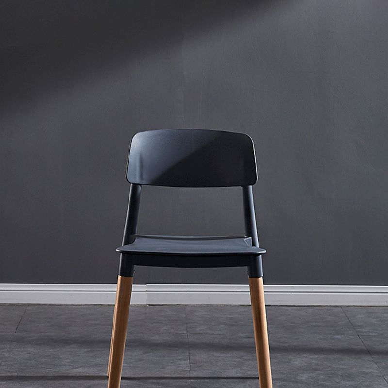 Scandinavian Wood Restaurant Side Chair Open Back Matte Finish Dining Chair Clearhalo ' kitchen&dining_furn' 'Dining Chairs' 'Dining Tables & Seating' 'dining_chair' 'furn' 'furn_dining_chair' 'Furniture' 'furniture_dining_chair' 'Kitchen & Dining Furniture' 'kitchen' 1200x1200_8024663f-ecaa-46ae-be81-ba32d8bc58d9