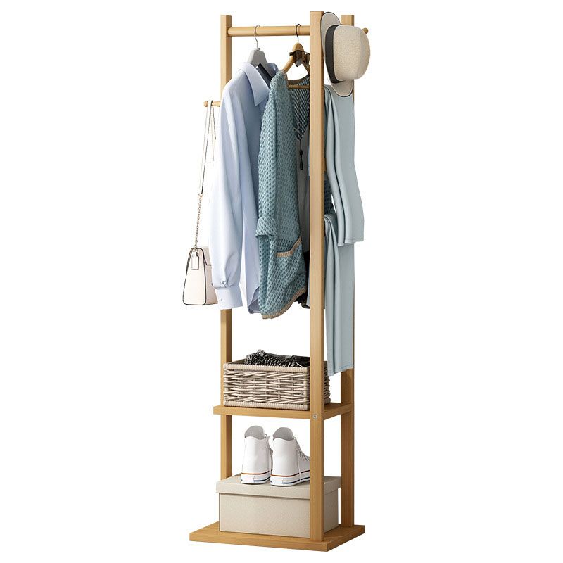 Gorgeous Free Standing Coat Rack Hanging Rail Hooks with Storage Shelf Clearhalo 'Entry & Mudroom Furniture' 'furn' 'furn_hall_tree_coat_racks' 'Furniture' 'Hall Trees & Coat Racks' 'hall_tree_coat_racks' 1200x1200_8024f4e6-b132-470f-8d38-27b6a40f7e6e