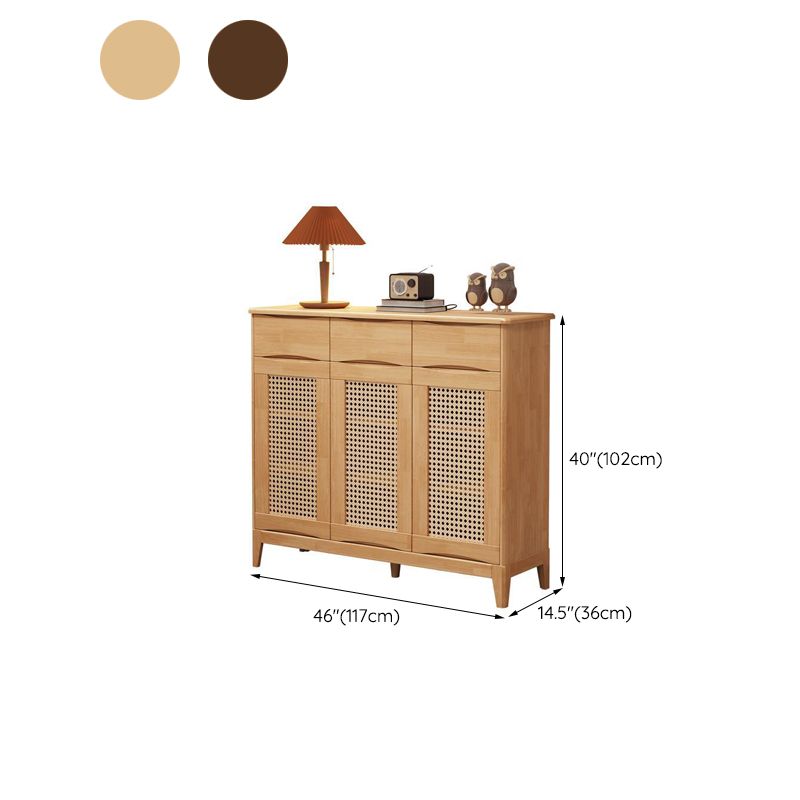 40.15" Tall 2/3 - Door Accent Cabinet Rubberwood Cabinet in Brown/Natural Clearhalo 'Cabinets & Chests' 'cabinets_chests' 'furn' 'furn_cabinets_chests' 'Furniture' 'Living Room Furniture' 1200x1200_8025a68d-89b5-4935-9fa7-8076fc16b3b0